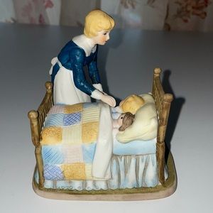 Vintage 1986 "A MOTHERS LOVE" Porcelain Figurine, Inspirited by Norma Rockwell